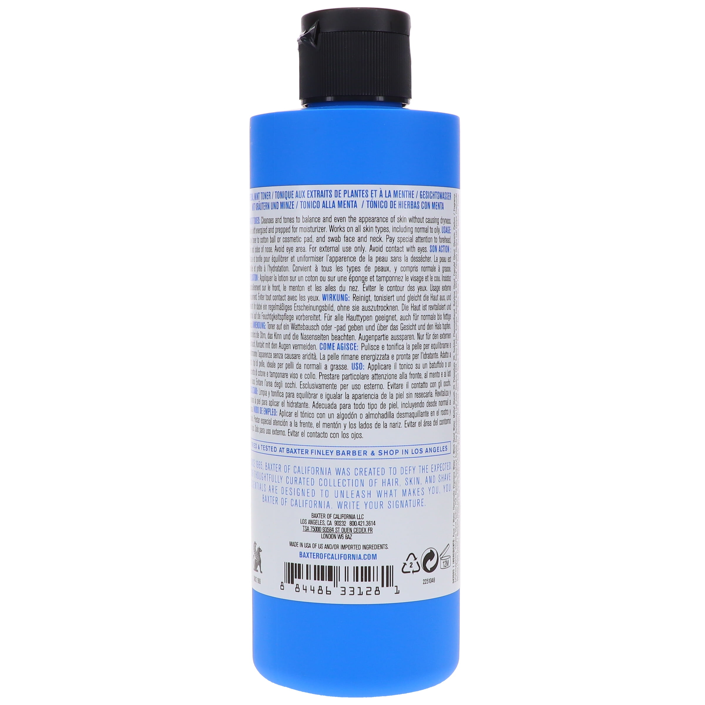 Baxter of California Herbal Mint Toner 8 oz