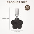 thumbnail image 3 of Uxcell 12-Pack Pesos para Manteles, Pesos para Cubiertas de Mesa de Mármol de 2.95 Pulgadas con Clips Metálicos para Decoración [Negro, Flores de Ciruelo], 3 of 6