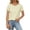 Light Yellow, variant on Women’S Crew Neck Rolled Cuff Short Sleeve T-Shirt, Solid Color Casual Summer Daily Top, Soft Breathable Premium Cotton Fabric, 1pc, Sizes S M L XL XXL XXXL