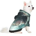 thumbnail image 2 of Honeii Surfing Shark Print Small Dog Hoodies Pet Hooded Sweatshirts Fall Winter Puppy Cat Sweaters Warm Clothes for Small Dogs Outfits Costume-Medium, 2 of 7