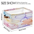thumbnail image 4 of Colorful Flower Line Painting Square Storage Bins with Handles Collapsible Containing Box 2 Packs, 4 of 9