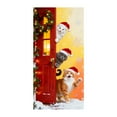 thumbnail image 2 of Rourlinge Christmas Door Cover Holiday Decorative Curtain for Front Door Wall Hanging Party Festival Decor Indoor Outdoor Home Xmas Decoration Large Seasonal Drape, 2 of 6