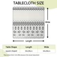 thumbnail image 2 of Black Geometric Border Pattern Square Fitted Tablecloth with Elastic Edge,Square Table Cover,Washable Elastic Table Cover for Home Kitchen Party Decor 34"x34", 2 of 6