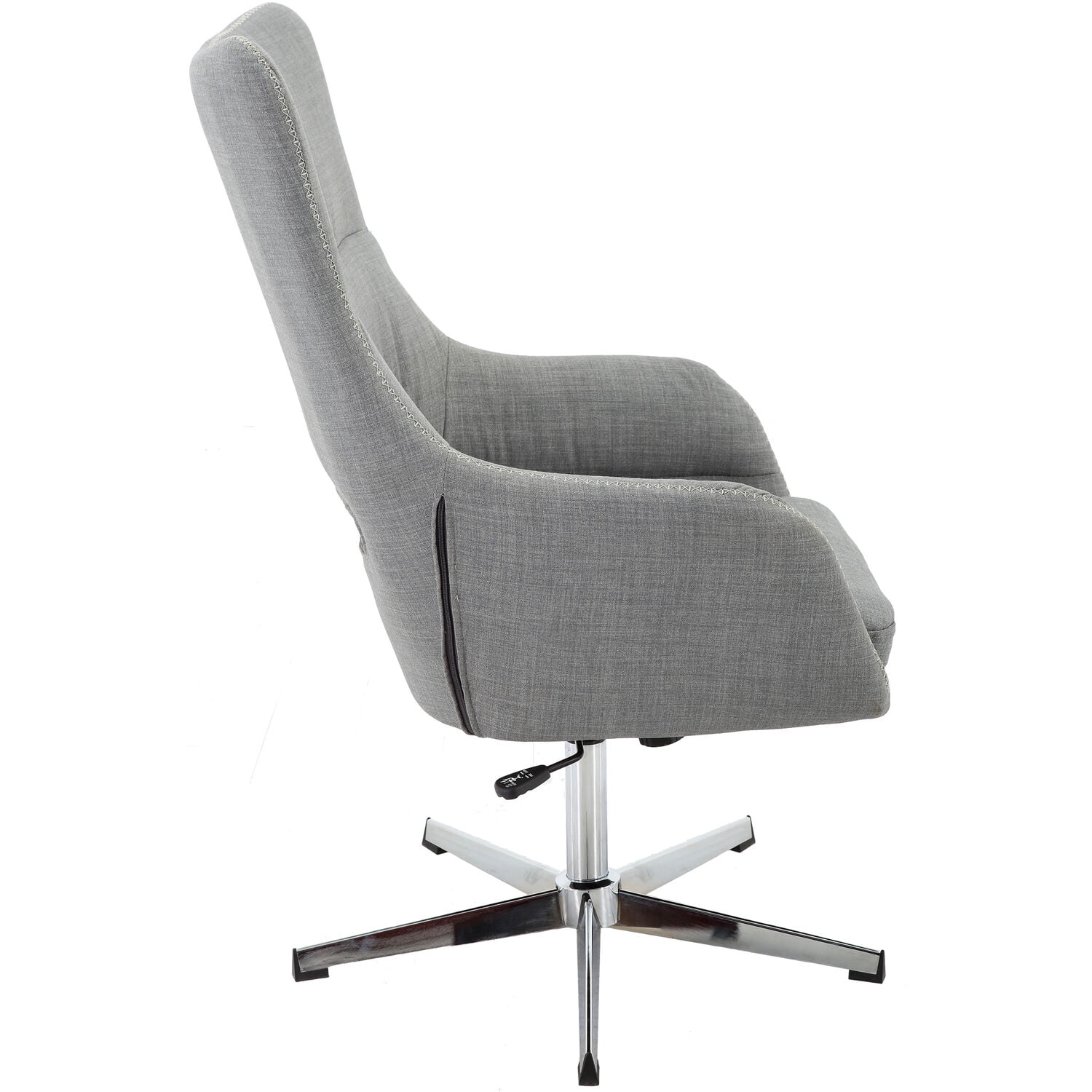 Harrison 18"H Office Chair, 360-Swivel, No Lift, No Wheels, Fixed-Height