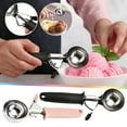 thumbnail image 4 of Yaoyar Heavy Duty Ice Cream Scoop with Non-Slip Handle - Professional Metal Ice Cream Scooper for Cookie Dough, Frozen Yogurt, Gelato, Sorbet, Melon - Dishwasher Safe Kitchen Tool, 4 of 5