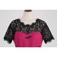 thumbnail image 4 of Women's Halloween Lace Short Sleeve Round Neck Sexy Splicing Printed Dresses Vintage Swing Dresses, 4 of 9