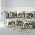 thumbnail image 6 of Majestic Tusks and Petals Indoor/Outdoor Pillow in Beige 18x18, 6 of 7