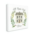 thumbnail image 3 of Stupell Industries All Roads Lead Home Cottage Botanical Border Graphic Art Gallery Wrapped Canvas Print Wall Art, Design by Deb Strain, 3 of 7