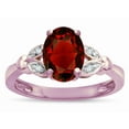 thumbnail image 3 of Star K � Oval 8x6 Genuine Garnet Marquee Design Engagement Promise Ring, 3 of 9