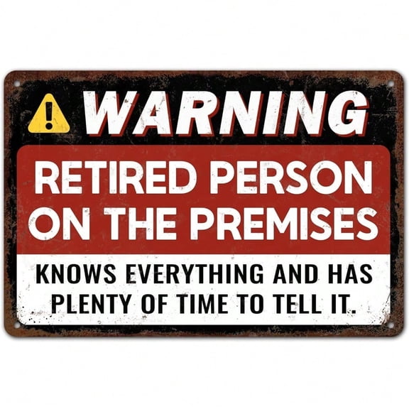 HELLOYOUNG Personalized Retirement Gifts for Men, Funny Tin Sign Metal Wall Decor for Man Cave Bar Garage