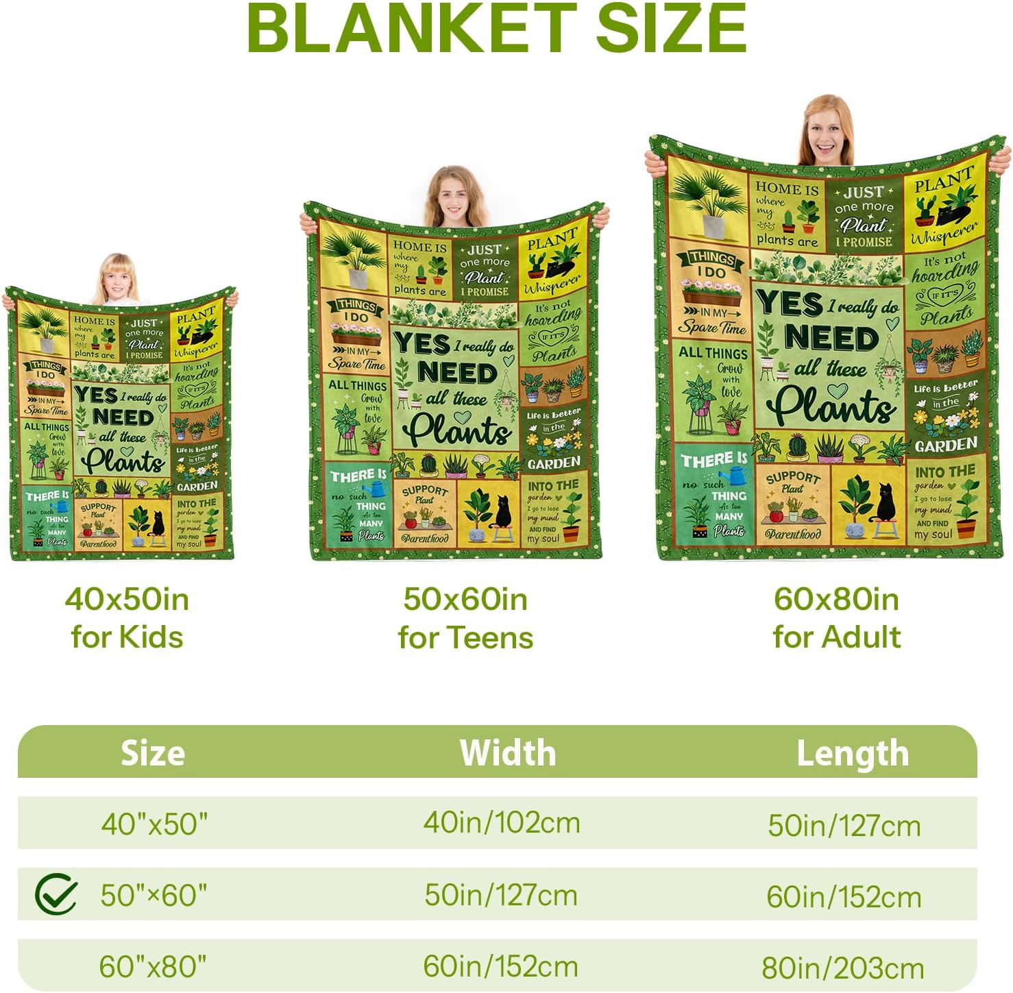 Gardening Gifts, Gifts for Plant Lovers Women, Gardener Gifts Women, Gifts for Gardeners, Plant Lady Gifts, Plant Lover Gifts, Plant Blanket, Gift for Plant Lovers Women Birthday Christmas