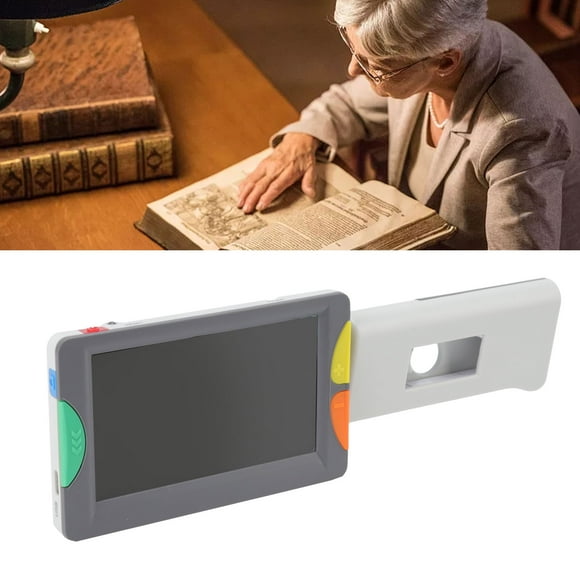 Portable Digital Magnifier, Electronic Video Magnifier Reading Aids, 4.3Inch LCD Screen with Foldable Handle, 2X-32X Times Zoom 26 Color Modes, for The Low Vision