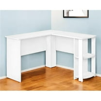 HomeRoots 489877 47 in. White Wood Corner Computer Desk