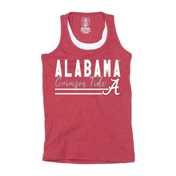 Girls Youth Wes & Willy Crimson Alabama Crimson Tide Racerback Tank Top