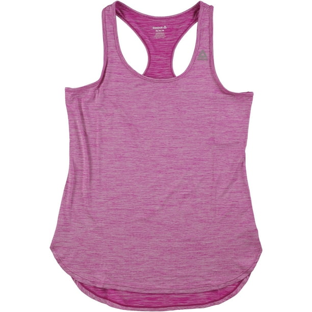 Camiseta sin mangas con espalda cruzada para mujer de Reebok, rosa, grande