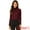 Red, variant on Women's Long Sleeve Turtleneck Tops Stretch Slim Christmas Xmas Party Shirt M Black Striped