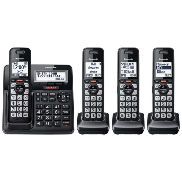 Teléfono inalámbrico Panasonic KX-TGF944B con Call Block 4 auriculares