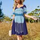 thumbnail image 5 of Arte aborigen australiano - Vestido de manga corta con estampado de jalea australiana. Ropa de vestir para mujer., 5 of 8