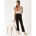 thumbnail image 4 of DressBerry Women’s Printed Poly Crepe Top Buttoned Front V Neck Short Sleeves Waist Length Regular Wear Light Weighted Casual Summer Shirt, 4 of 7