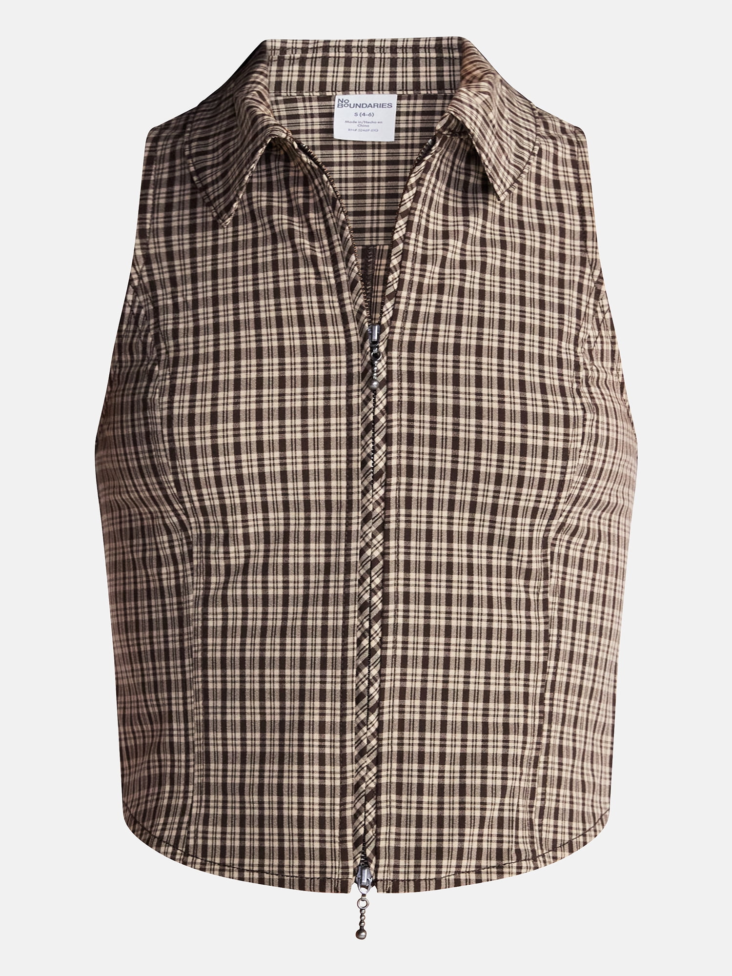 No Boundaries Zip Front Vest, Women’s XXS-XXL