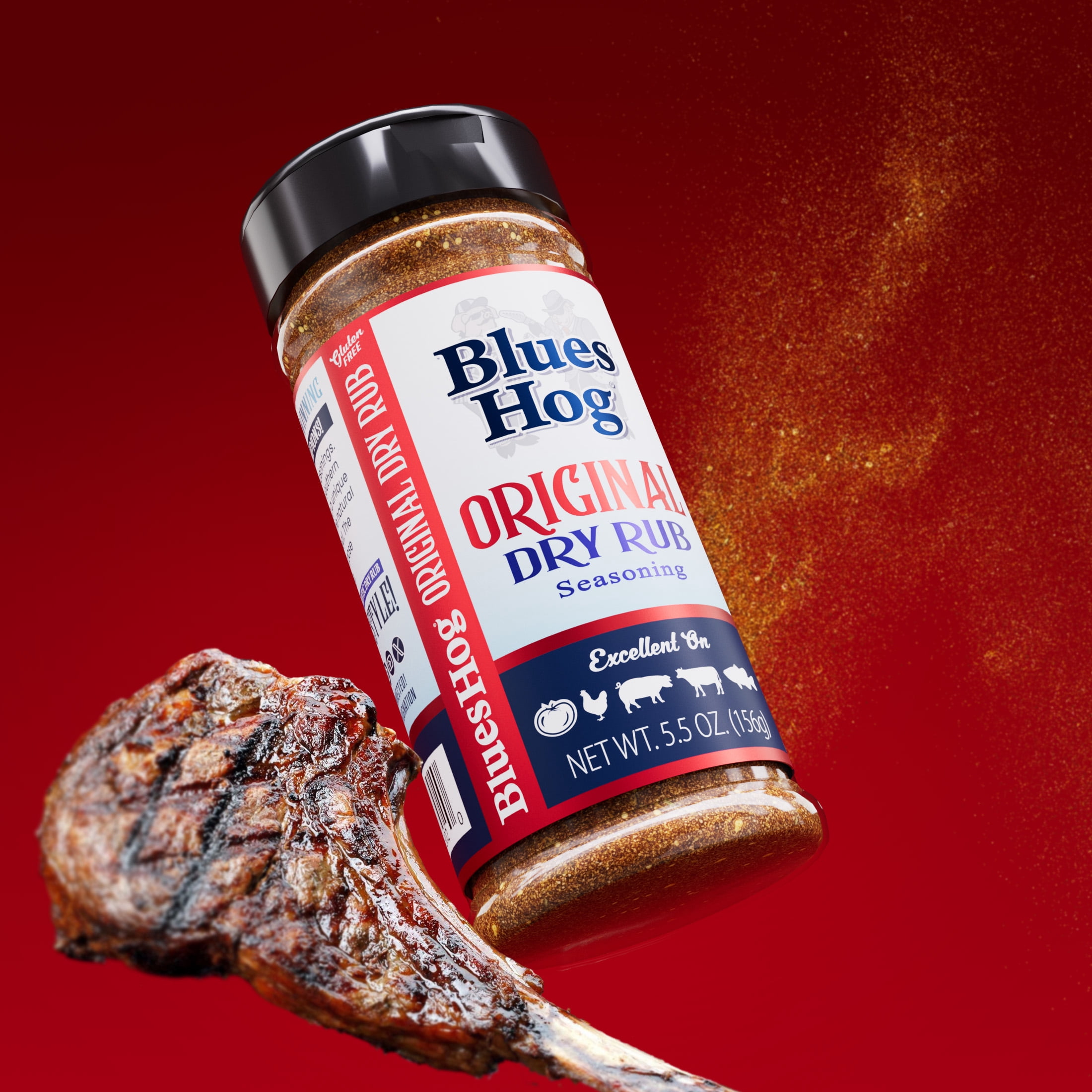 Blues Hog Original Dry Rub Seasoning, Gluten Free, 5.5 oz