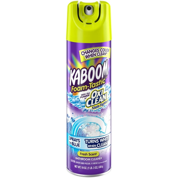 Kaboom Foam Tastic With Oxiclean Fresh Scent Bathroom Cleaner 19 Oz Walmart Com Walmart Com