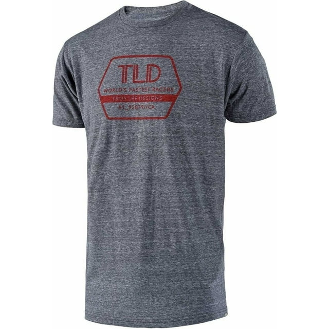 Playera Ciclismo Troy Lee Factory Tee Vtg Snow Gris/rojo Troy Lee Design Tee Vtg Snow