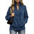 thumbnail image 3 of XIAOCHA Men's Quarter Button Pullover Sweatshirt Relaxed Fit Fall Winter Daily Sweatshirts, 3 of 8