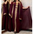 thumbnail image 7 of SUCS Chiffon Two-Piece Dress Set For Women Ramadan Dubai Muslim Abaya Arab Sequin Kimono Kaftan, 7 of 7