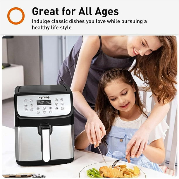 Joyoung 5.8 Quart Multi Tasker Double Basket Air Fryer w/ LED Touchscreen 