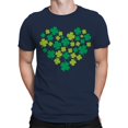 thumbnail image 2 of Shamrock Heart Lucky Clover St. Patricks Day Design Men's T-shirt, 2 of 3
