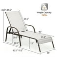 thumbnail image 3 of Costway Steel Lightweight Design and Adjustable Reclining Armrest Chaise Lounge Chair, 3 of 10