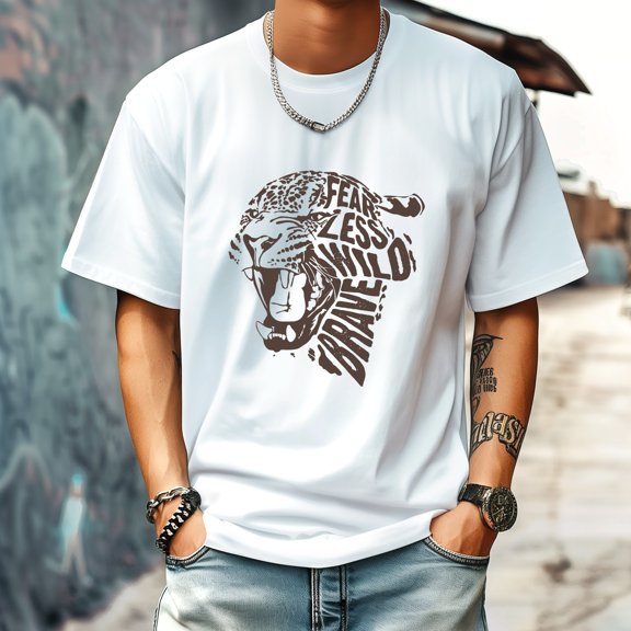 Men's T Shirt Round Neck Patterned Tee Summer New Sports Shirt Vintage Style Gift for Friends XS