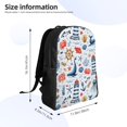 thumbnail image 4 of Haiem Watercolor Nautical Backpack - Stylish and Durable 15-inch Laptop Backpack with Waterproof Oxford Fabric, 4 of 8
