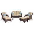 thumbnail image 4 of 6 Piece Deep Seating Wicker Patio Conversation Set, 4 of 10