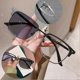 thumbnail image 3 of Color Changing Sunglasses for Day&Night Square Half Frame Glasses Anti BlueLight, 3 of 5