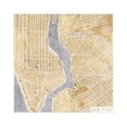thumbnail image 2 of Art.com Gilded New York Map Art Print by Laura Marshall, 24" x 24", 2 of 4
