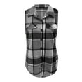 thumbnail image 2 of Gray Womens Tops Women's Button Down Shirts Long Sleeve Top Weskit Shirts for Women, 2 of 5