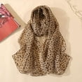 thumbnail image 5 of QHUDLV HFINGAQEX Vintage Leopard Print Scarf Fashion Soft Chiffon Shawl Scarf Women Winter Animal Scarf Print Scarves Leopard Scarf For Women, 5 of 9