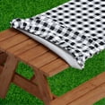 thumbnail image 2 of Sorefy Vinyl Fitted Picnic Table Cover, Checkered Design, Flannel Backed Lining, 30" x 72" Black, 2 of 8