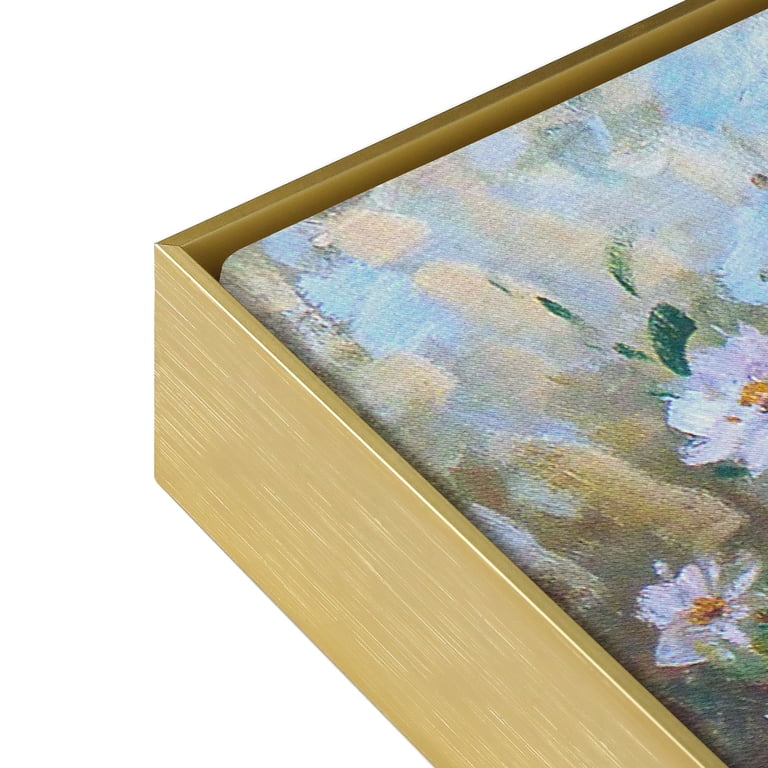 Pixy Canvas Custom Size Floater Frame For 1.25" Deep Canvases - White, Landscape Format