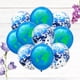 thumbnail image 5 of FELTECHELECTR 10 globos de látex de 30 cm con diseño de mapa del mundo y lentejuelas para decoración de fiestas (azul oscuro, lentejuelas azul oscuro), 5 of 6