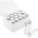 thumbnail image 1 of 17 viales de 14 ml, frasquitos de vidrio transparente vacíos con tapa de rosca de aluminio, pequeños frascos de muestra para mensajes., 1 of 8