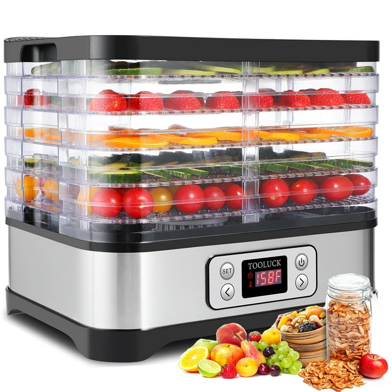 gallon Uforglemmelig Claire TOOLUCK Electric Food Dehydrator Machine,250W Power,Timer and Temperature  Settings, 5 Drying Trays, Stainless Steel, BPA Free - Perfect for Beef  Jerky, Herbs, Fruits, Vegetables - Walmart.com