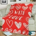 thumbnail image 3 of Binwennn Full Size Blanket Size Lightweight Blanket Linen Blanket Valentine's Day Blanket Flannel Decorative Blanket Air Conditioning Blanket Throw Blanket（100x150CM）, 3 of 3