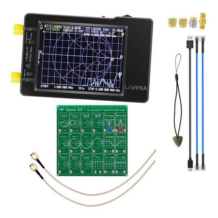 

LiteVNA62 50KHz-6.3GHz LiteVNA 2.8 Inch Touch Screen Vector Network Analyzer VNA HF VHF UHF Antenna Analyzer+RF Demo Kit