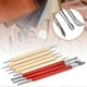thumbnail image 4 of Kit de 8 stylos à double pointe pour sculpture sur cuir, fait à la main, stylet, cuillère, perceuse, 4 of 4