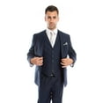 thumbnail image 1 of Mens Suit Three Piece Slim Fit Solid Collar Vest Suits, 1 of 3