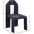 thumbnail image 3 of Meridian Furniture Bennett Navy Boucle Fabric Dining Chair (Set of 2), 3 of 8