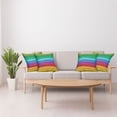thumbnail image 4 of Ambesonne Rainbow Throw Pillow Cover 4 Pack, Colorful Wood Stripes, 18", Multicolor, 4 of 5